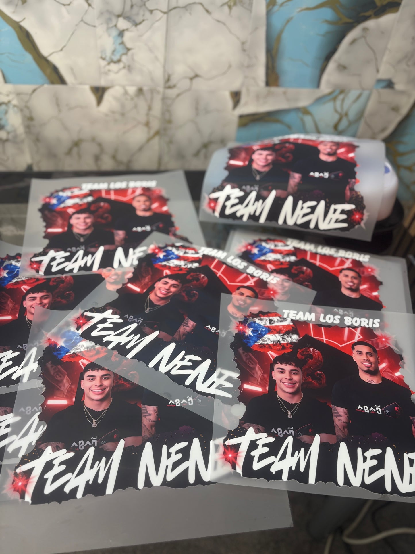 12 Hojas DTF de los Boris